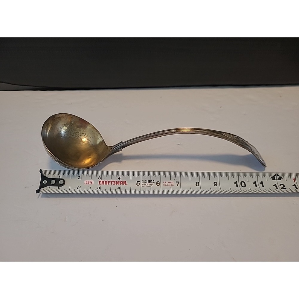 Silver Plated Sheffield England Company Ladle 12" Long And 4" Wide - Picture 7 of 9